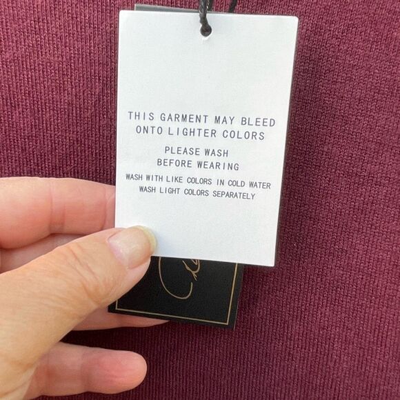 NWT DG2 Size Med oversized sweater tunic in dark berry - Picture 4 of 7